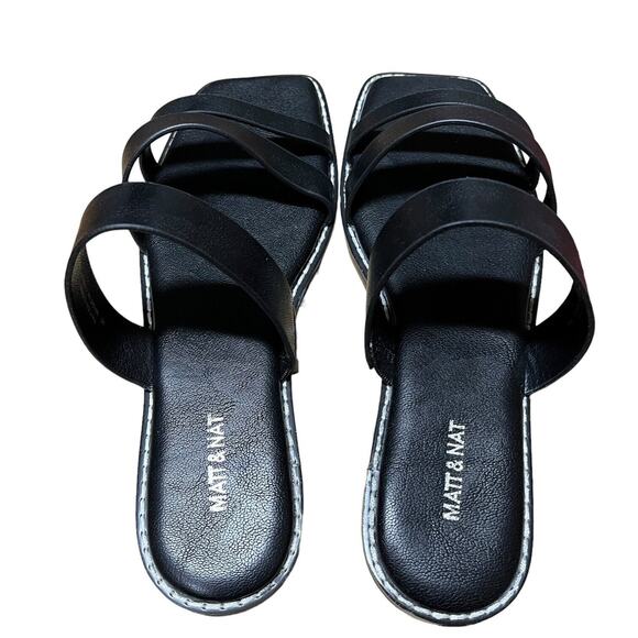 Matt & Nat Slide Sandal Womens Size US 8 UK 6 EU 39 ANZU Vegan Black New in Box - Picture 6 of 10